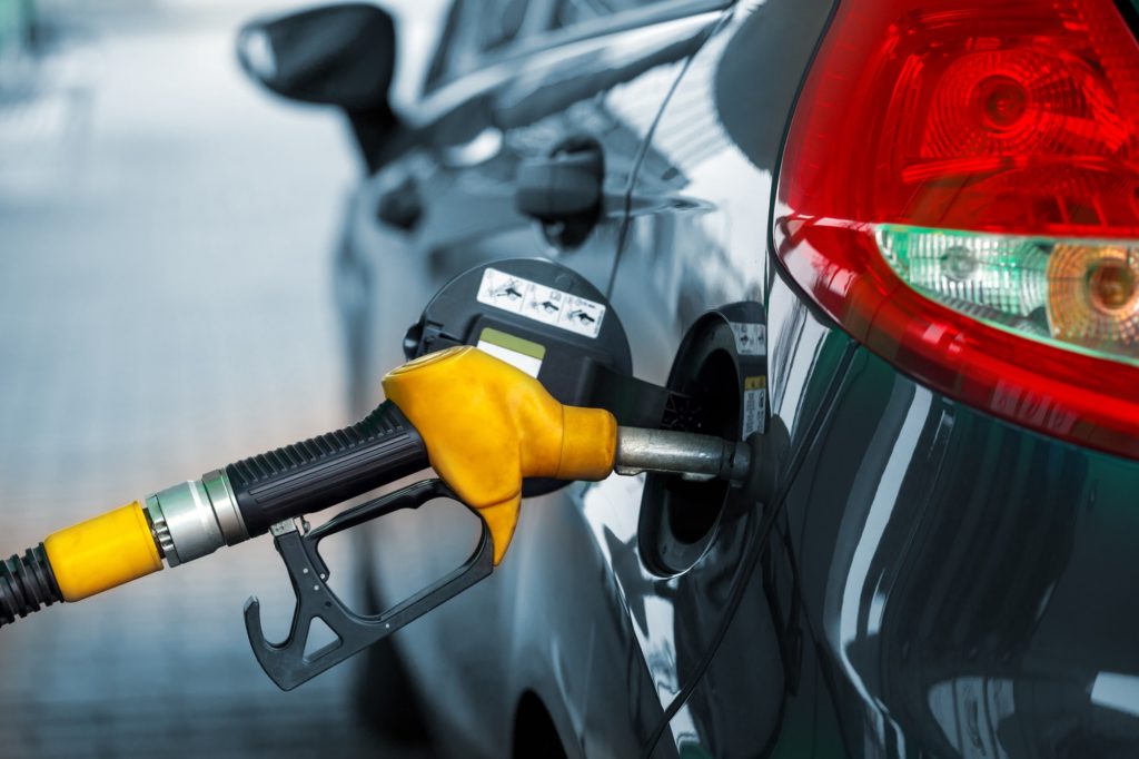 Car refueling on a petrol station